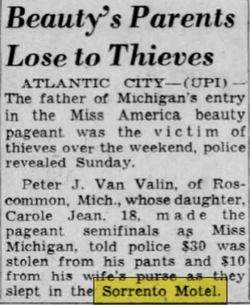 Sorrento Motel - Sept 1962 Robbery